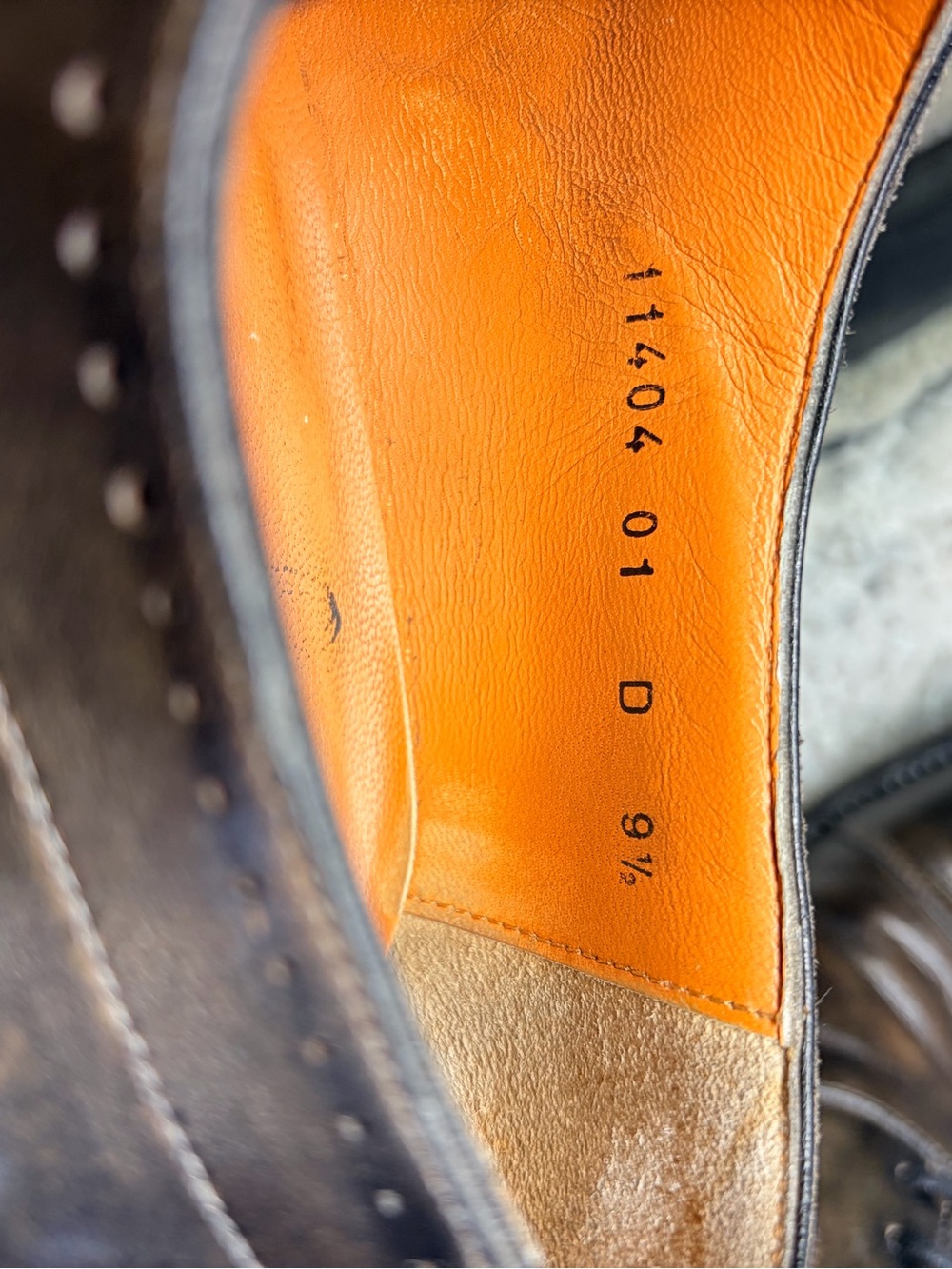 Santoni Fatte a Mano Museum Brown Cap Toe Oxford UK 9.5 US 10.5 Handmade - Picture 11 of 12